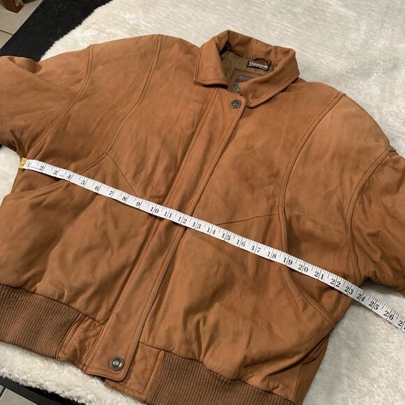 VTG Wilson’s Adventure Bound Thinsulate‎ Leather Brown Full Zip Large Jacket Y2K - Picture 3 of 10